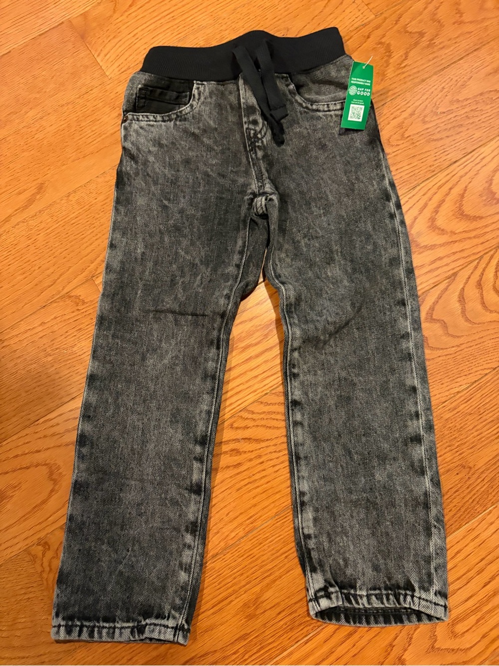 GAP Boys Black Acid Wash Jeans